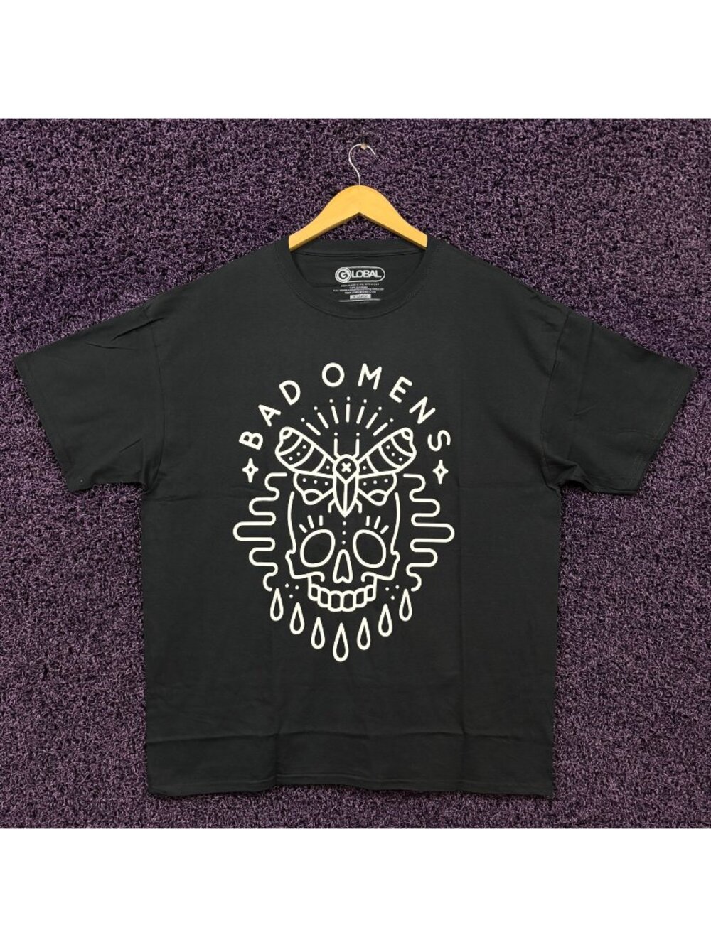 Bad Omens The Candy Skull Death Moth Metalcore T-Shirt XL